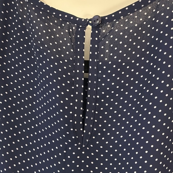 Lightweight navy polka dot blouse from Fun2Fun - large - Picture 5 of 8
